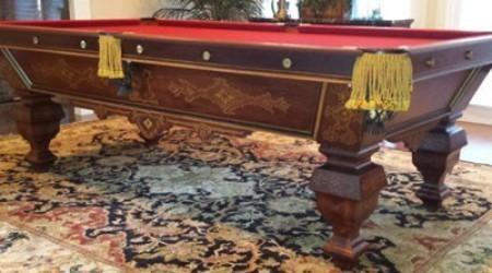 Restored antique billiards table, The Eclipse