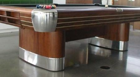 Side view - The Anniversary antique billiards table