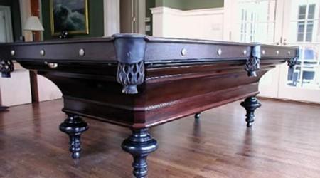 G. Caro billiards table, prior to restoration