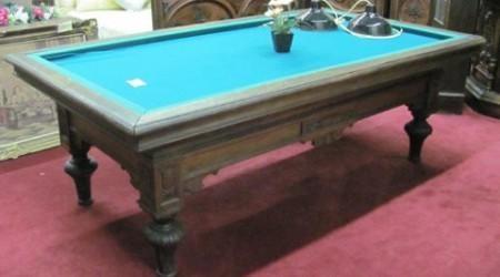Before restoration  The G. Lambrechts billiard table