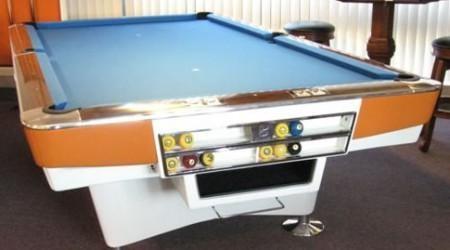 restored Gold Crown I, antique pool table