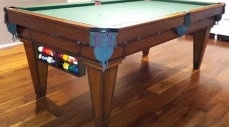 The Grand, restored antique pool table