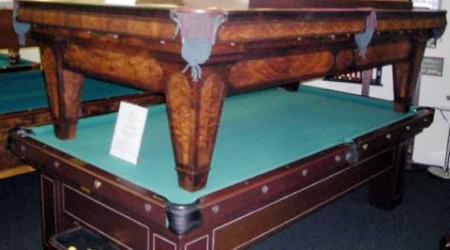 The Grand, a restored antique billiards table