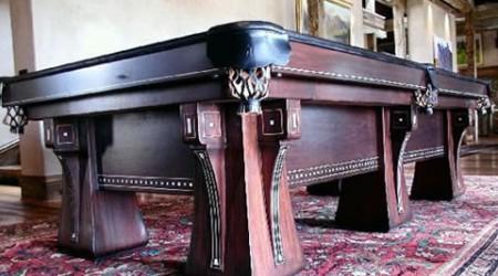 Antique Arcade billiard pool table restored