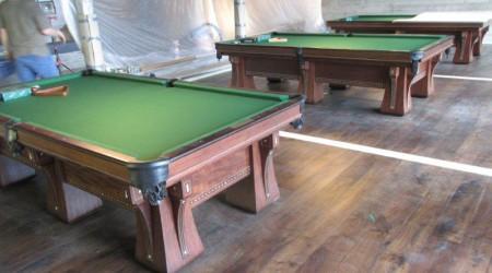 Top view: The Arcade pool table