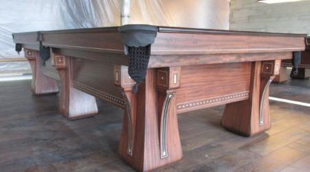 Restored antique billiards table, The Arcade