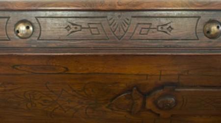 Side carvings, H.W. Collender Spoon Carved billiards table