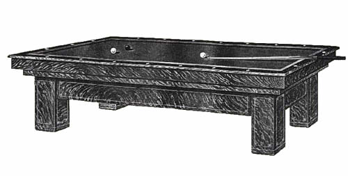 Original Brunswick Catalog image of The Jefferson pool table