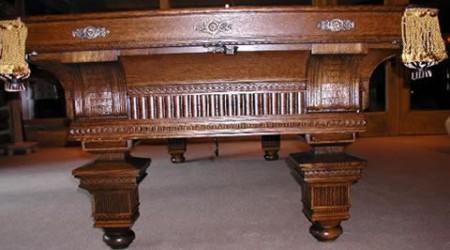 Oak Version: The Jewel, Restored Brunswick antique billiards table