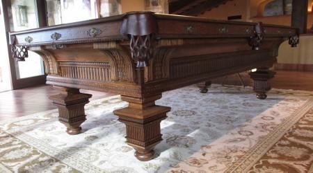 Stunning restoration of "The Jewel" an antique billiards table