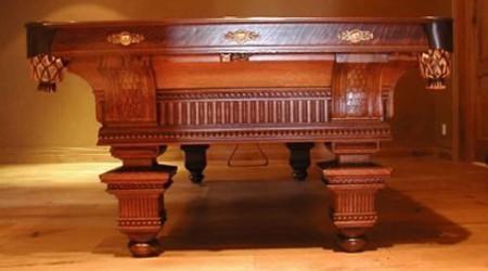 Oak Version: The Jewel, Restored Brunswick antique pool table