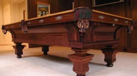 Mahogany Version: Restored Jewel, an antique billiards table