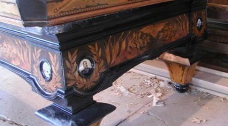 Exquisite detailing of a Kaiser Wilhelm pool table