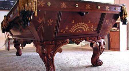 August Jungblut Rococo pool table, restored