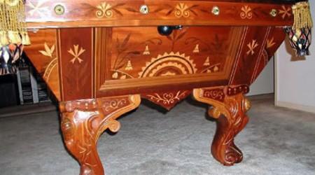 Refinished August Jungblut Rococo pool table