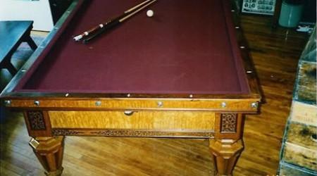 Fully restored antique Kavanagh & Decker pool table