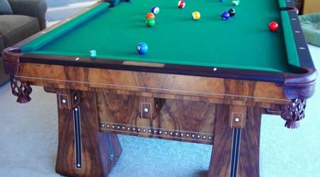 Sturdy antique billiards table, The Kling