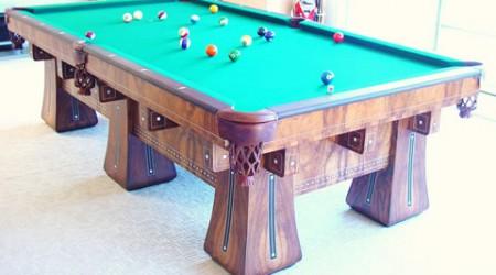 The Kling, restored antique billiards table