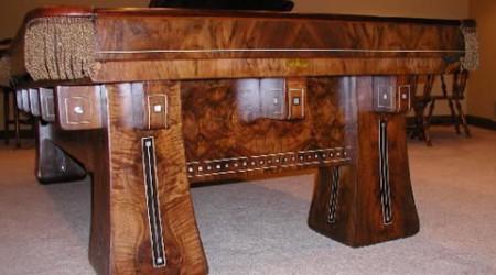 Kling, a restored antique billiard table