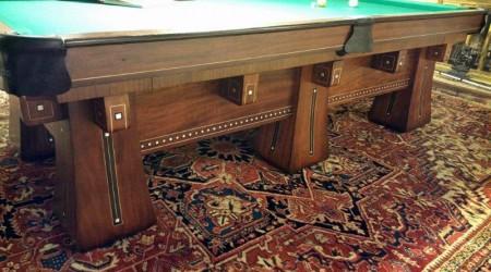 Antique restoration of an antique Kling billiards/pool table