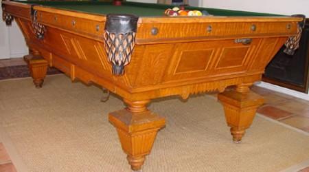 Brunswick-Balke-Collender Co. Billiards table, The Manattan, fully restored antique