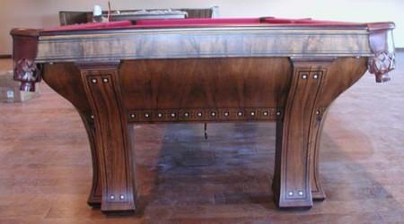 Antique billiards table, The Marquette, post restoration