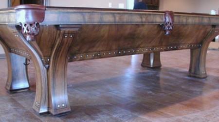 Side view - The Marquette pool table, antique