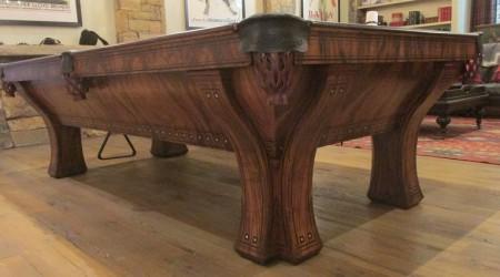 Professional restoration of Marquette pool table