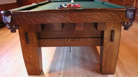 Old Mission "Style B" antique Brunswick billiards table