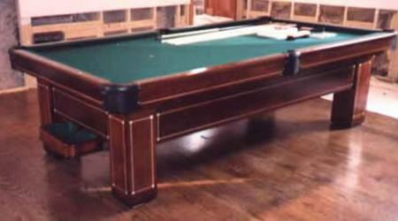 Restored image of The Monroe, antique Brunswick pool table