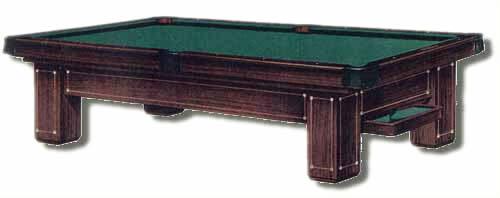 Old catalogue image of The Monroe, antique Brunswick pool table