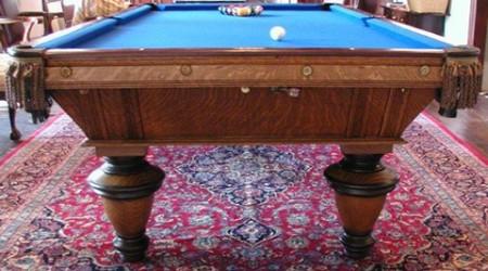 Brunswick Narragansett billiards table, following restoration