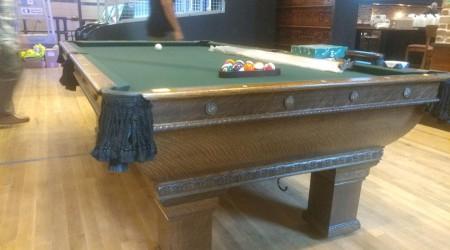 The Newport, a restored antique billiards table