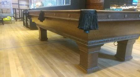 Complete restoration of "The Newport" antique pool table