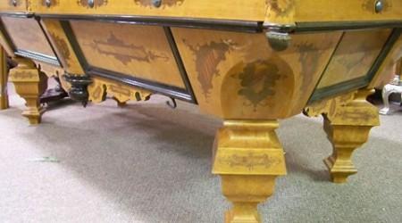 The Nonpareil Novelty, restored antique pool table for sale (Maple)