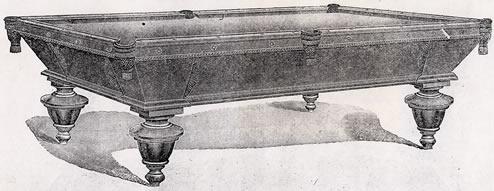 Brunswick-Balke-Collender Co. catalogue image: The Oak Paragon antique pool table
