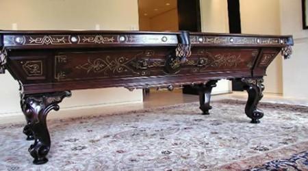 Oliver Briggs Rococco, exquisite antique billiards table