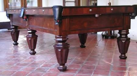 The Phelan & Collender, restored antique biliards table