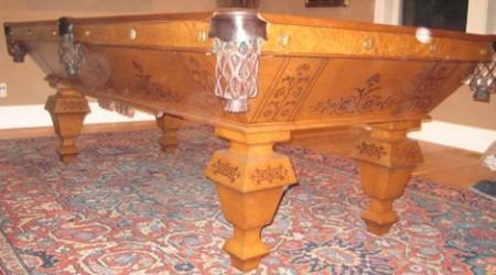 The Popular antique billiards table