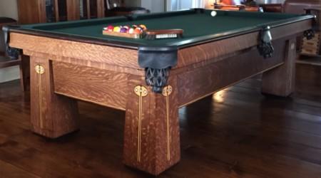 Antique restoration project, The Regina billiards table