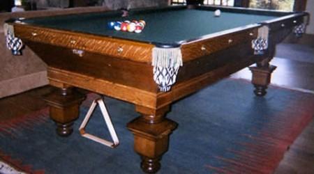 The Southern, antieque billiards table restored