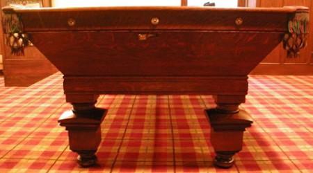 Antique, restored Southern billiards table