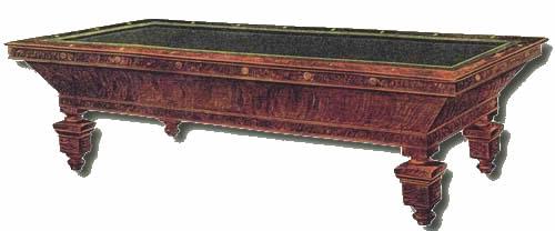 Orginal catalogue image of The Southern, antique pool table