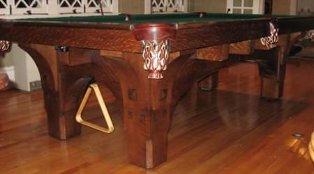 St. Bernard antique billiards table, fully restored