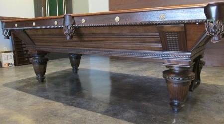 Professional restoration of Brunswick Improved Union League billiards