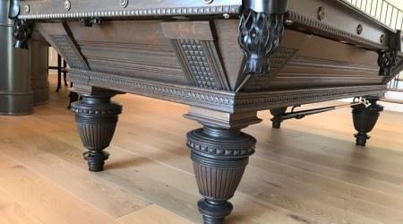 Improved Union League antique billiards table, restored