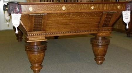 Sturdy, restored Improved Union League pool table