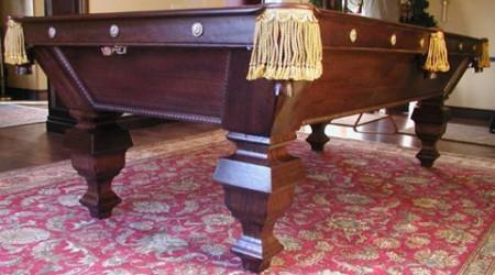 The Universal, antique billiards table after restoration