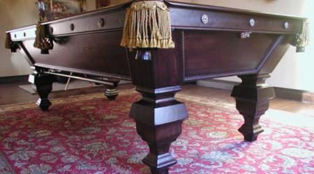Fully restored antique pool table, The Universal