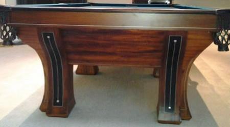 A fully restored Westminster antique billiard pool table by Billiard Restorion Service